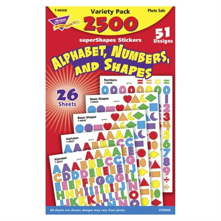 Alphabet, Numbers, & Shapes Stickers