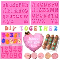 Alphabet Numbers Silicone Mold Letters Fondant Gumpaste Cake Decor Candy Mould