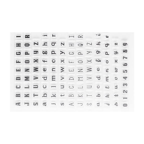 Alphabet Numbers Transparent Silicone Stamp Seal for DIY Scrapbook(Y38 Capital Lowercase)