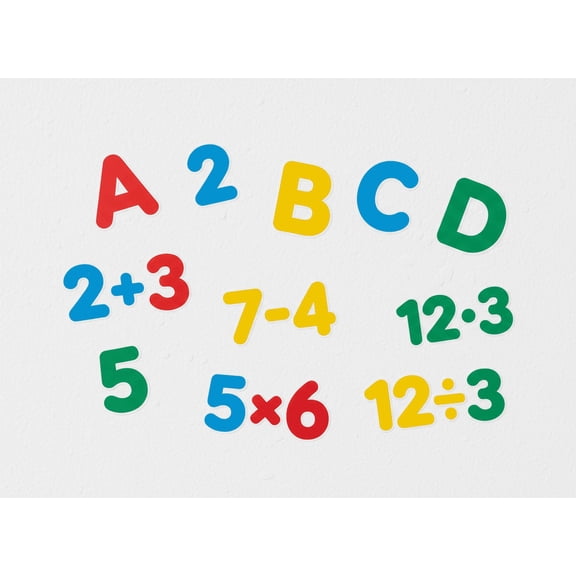 Alphabet & Numbers Wall Sticker Decal 16x22 Inches Educational Classroom Decor