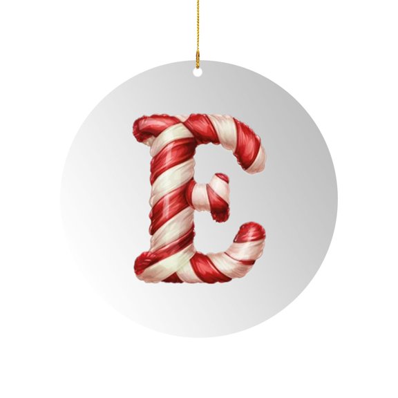 Alphabet Ornaments for Christmas Tree,26 Initial Candy Cane Letter Pendant,26 Letters Christmas Tree Decoration Pendant,Personalized Monogram Red Decorations for Christmas Tree Gifts Diy De