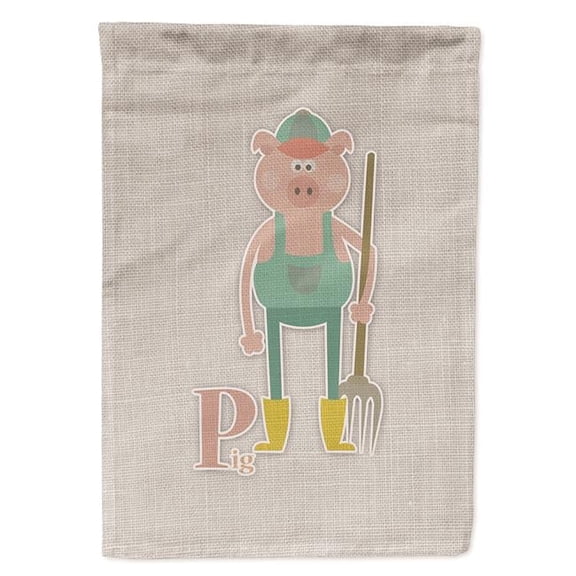 Alphabet P for Pig Garden Size Flag
