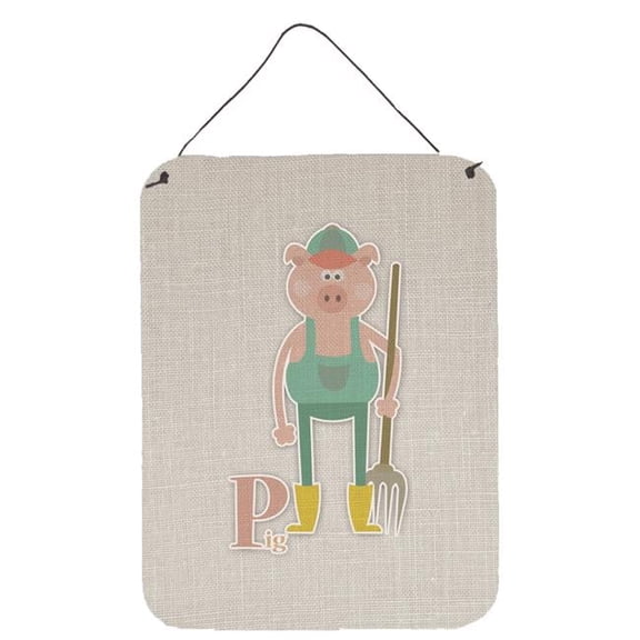 Alphabet P for Pig Wall or Door Hanging Prints