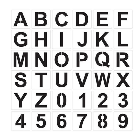 Alphabet Painting Mold Large Stencils Number The Letter Child Beige ...
