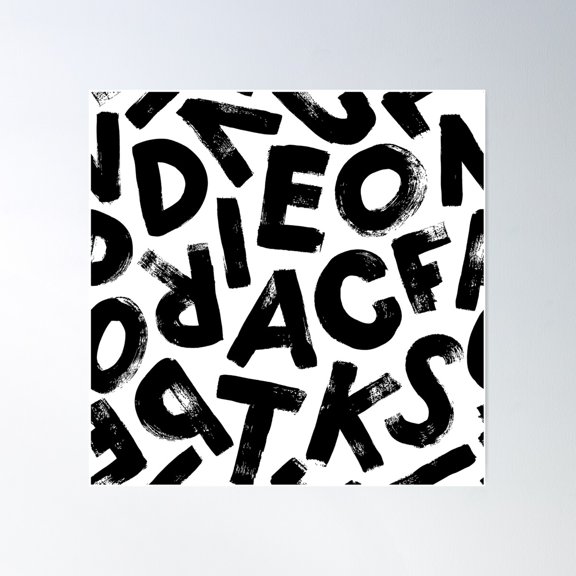 Alphabet Pattern Poster Wall Art, Modern Wall Decor For Living Room Bedroom, 30x30 UNFRAMED