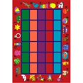thumbnail image 1 of Alphabet Phonics Red 5 ft.4 in. x 7 ft.8 in.  WearOn Nylon Machine Tufted- Cut Pile Educational Rug, 1 of 1