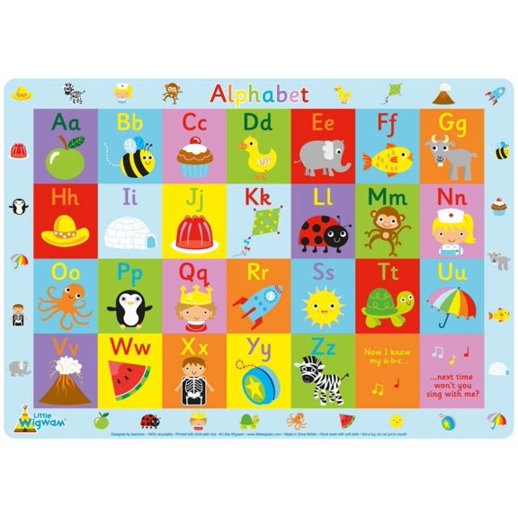 Alphabet Placemat with Phonetics A3 420x297mm
