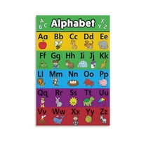 Alphabet Poster Children Educational Posters Canvas Art Poster And Wall Art Picture Print Modern Family Bedroom Decor Posters