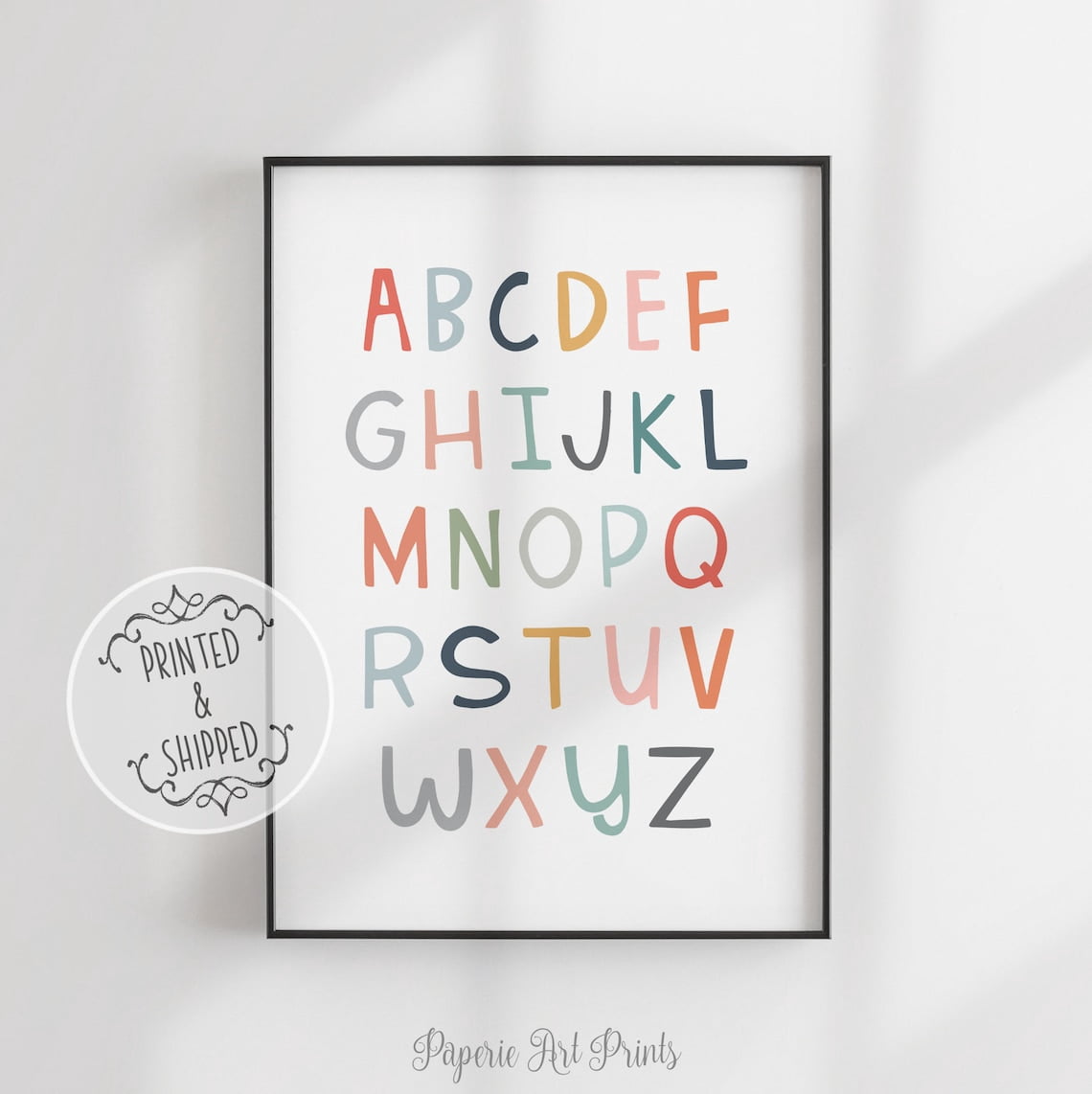 Alphabet Print, Alphabet Art, Nursery Decor, Nursery Wall Art, Alphabet ...