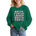 thumbnail image 1 of Alphabet Print Crewneck Sweatshirt for Children's Casual Long Sleeve Pullover Top Comfortable Fit, 1 of 5