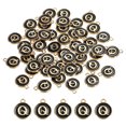 thumbnail image 1 of Alphabet Q Letter Charm Double Sided Enamel Initial Alphabet Pendant Black, for Jewelry Making, 50pcs, 1 of 7