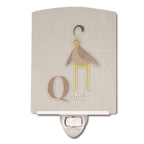 Alphabet Q for Quail Ceramic Night Light