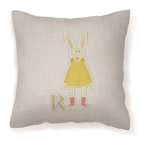 Alphabet R For Rabbit Fabric Decorative Pillow