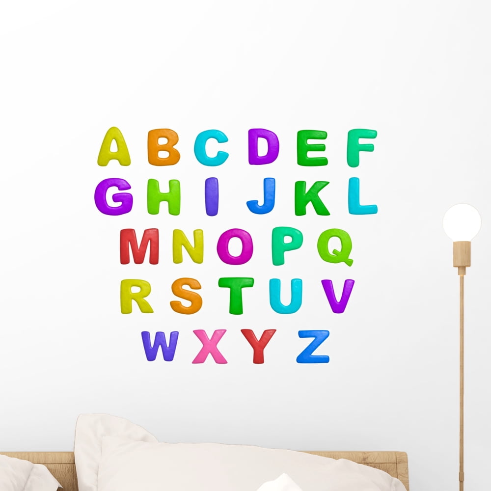 Alphabet Set Wall Decal by Wallmonkeys Peel and Stick Graphic (18 in W ...