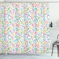 thumbnail image 1 of Ambesonne Alphabet Shower Curtain, Colored Letters, 69"Wx84"L, Multicolor, 1 of 3