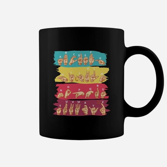 Alphabet Sign Language Coffee Mug - Walmart.com