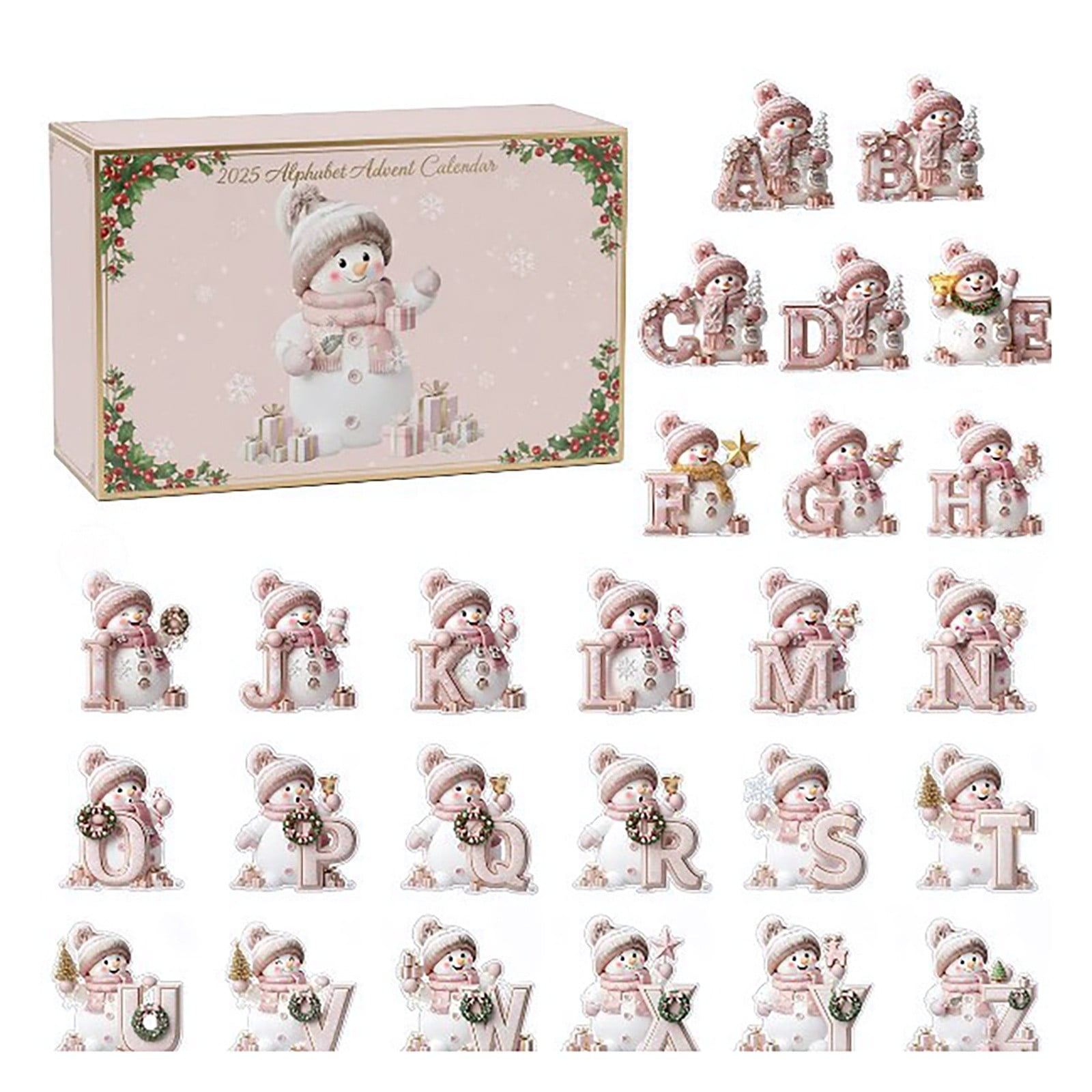 Alphabet Snowman Countdown Calendar for Holiday Festive Family Activity ...