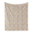 thumbnail image 1 of Alphabet Soft Flannel Fleece Throw Blanket, Composition of Cut Style Bi-Color Geometric Letters on a Plain Background, Cozy Plush for Indoor and Outdoor Use, 50" x 60", Multicolor, by Ambesonne, 1 of 5