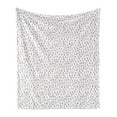 thumbnail image 1 of Alphabet Soft Flannel Fleece Throw Blanket, Ornamental Capital Letters Curvy Swirling, Cozy Plush for Indoor and Outdoor Use, 50" x 70", Pale Eggplant Dried Rose, by Ambesonne, 1 of 5