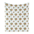 thumbnail image 1 of Alphabet Soft Flannel Fleece Throw Blanket, Print of a Group of Balloons Tied Floating in the Sky of Bubbles, Cozy Plush for Indoor and Outdoor Use, 70" x 90", Baby Blue and Multicolor, by Ambesonne, 1 of 5