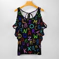 thumbnail image 1 of Alphabet Soup 2 Women Print T-Shirt Summer Casual Tops Streetwear T Shirt Boho Ladies Top Sy Phelan Letters Letter Alphabet, 1 of 3