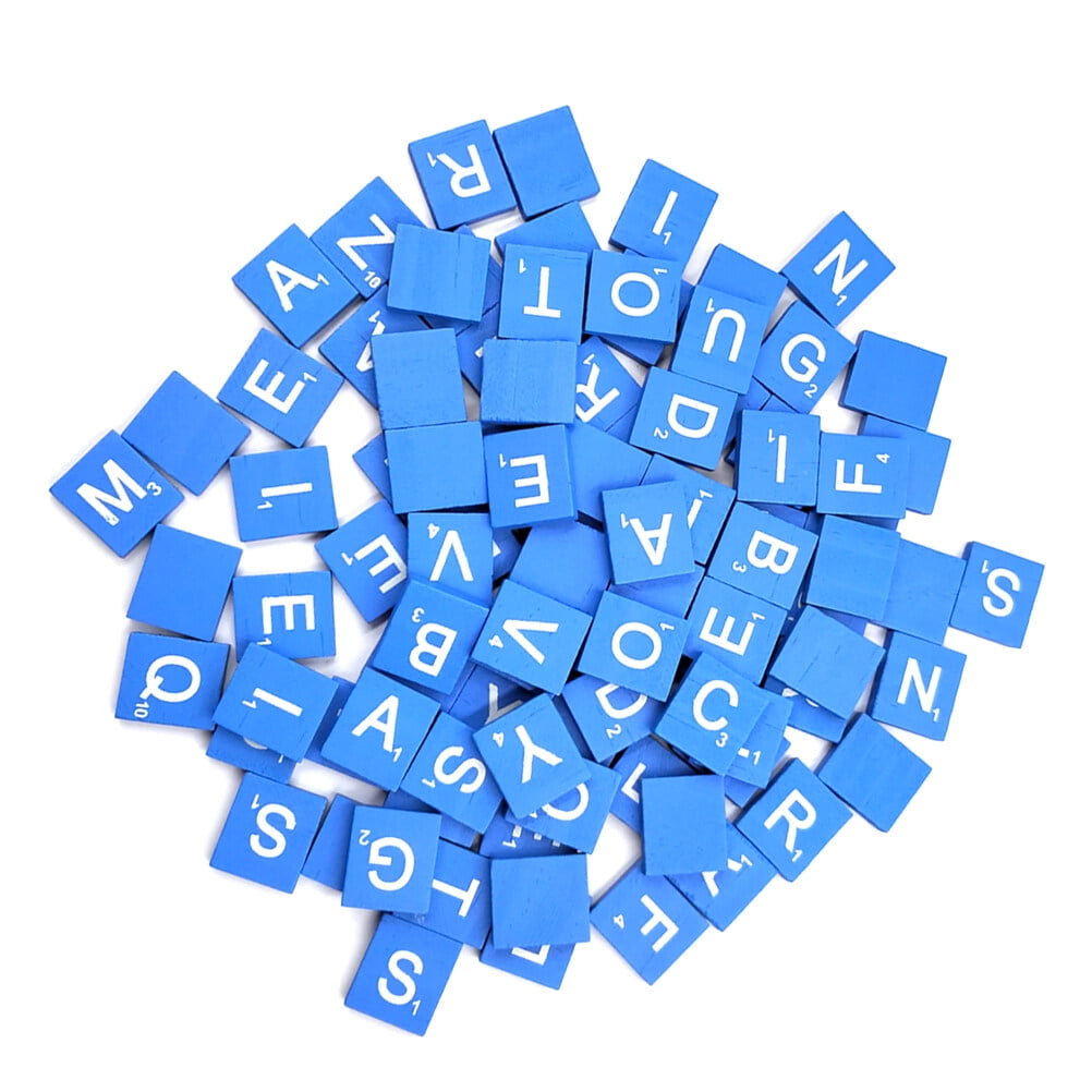 Alphabet Spelling Toys 100 PCS Decorate Ceramic Tile Puzzles Eyecatching Building Blocks Wooden