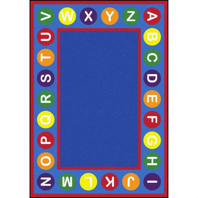 Alphabet Spots 10'9" x 13'2" Area Rug In Color Multi