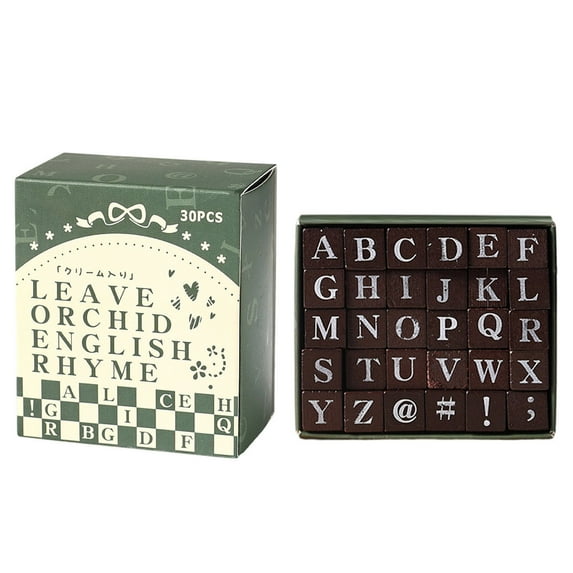 Alphabet Stamps under $5! Cagogo English Wooden Stamp Set, Capital Letter DIY Stamps, Journaling Supplies, Craft Stamp Kit, Personalized Stamping Set, Stationery Making Tools