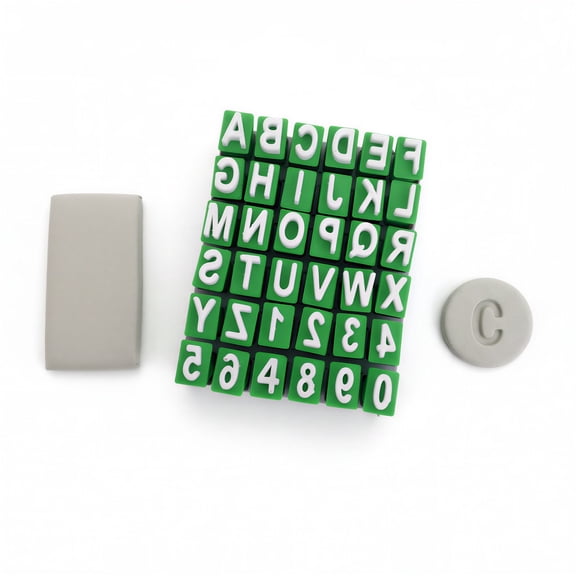 Alphabet Stamps for Clay, Uppercase Letter Stamps for Clay and Numbers Set, 3D Block Base Pottery Stamp for DIY Crafts, Embossing Tools for Sculpting and Decorating