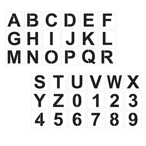 Alphabet Stencil Alphanumeric Template Delicate Letter Pattern Child