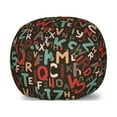 thumbnail image 1 of Alphabet Storage Toy Bag Chair, Continuous Pattern of Various Colored Uppercase Letters Print, Stuffed Animal Organizer Washable Bag, Small Size, Multicolor, by Ambesonne, 1 of 3
