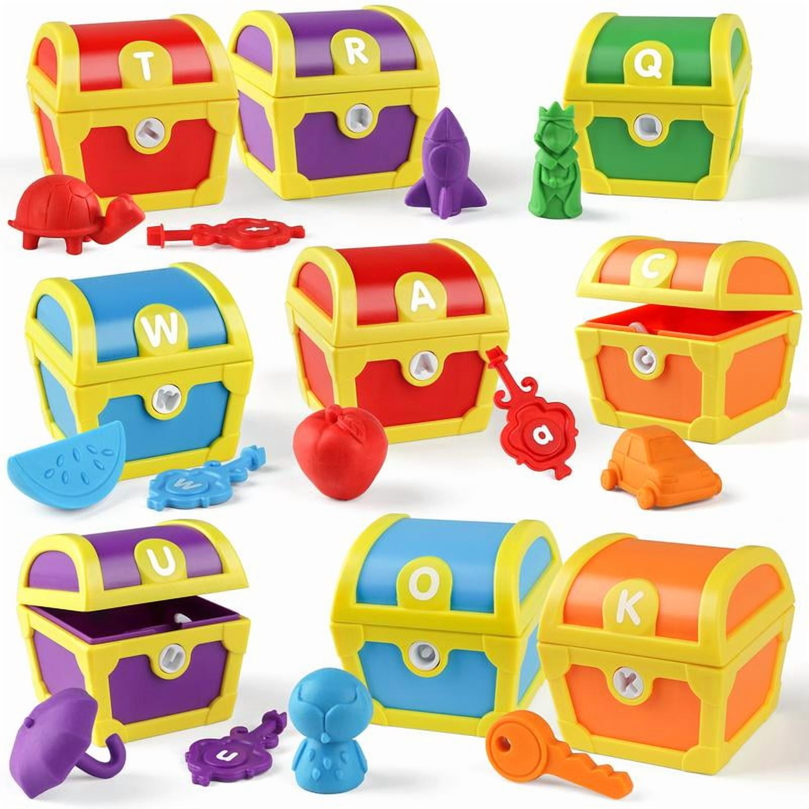 Alphabet Surprise Pirate Treasure Toy, 26pcs Alphabet Treasure
