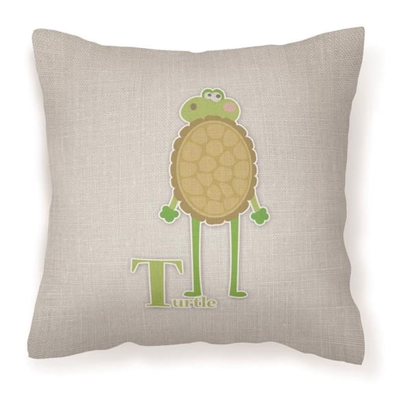 Alphabet T For Turtle Fabric Decorative Pillow