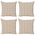thumbnail image 1 of Ambesonne Alphabet Throw Pillow Cover 4 Pack, Cut Style Bi-Color Letters, 20", Multicolor, 1 of 2