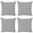 thumbnail image 1 of Ambesonne Alphabet Throw Pillow Cover 4 Pack, Uppercase English Letters, 18", Charcoal Grey and White, 1 of 2