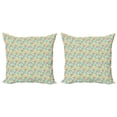 thumbnail image 1 of Ambesonne Alphabet Throw Pillow Cover 2 Pack, Irregular Letter Squares, 24", Multicolor, 1 of 5