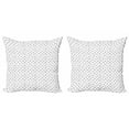 thumbnail image 1 of Ambesonne Alphabet Throw Pillow Cover 2 Pack, Random Simplistic Letters, 18", Dark Grey and White, 1 of 2