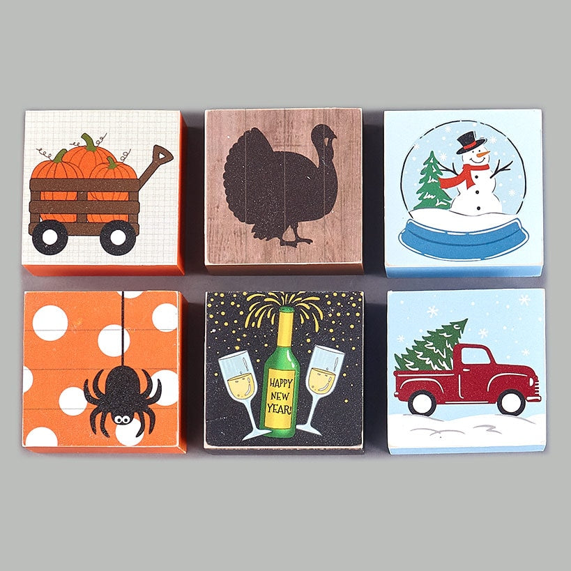 Alphabet Tiles or Seasonal Icon Sets - Fall 6-Pc. Seasonal Tile Icon ...