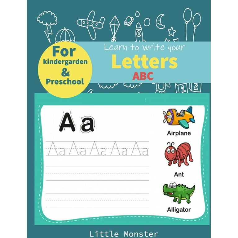 Letter Tracing Workbook for Kids, Alphabet Handwriting Practice workbook,  Pre K