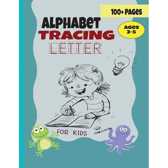 Alphabet Tracing Letter: Animal Alphabet Tracing Letter For Preschool Kids - ABC writing paper with lines - Notebook wit, (Paperback)
