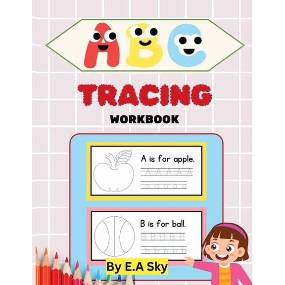 Alphabet Tracing and Fun Shapes Book: Learn to Trace Letters with Fun Object Guides and Shape Recognition for Kids, (Paperback)