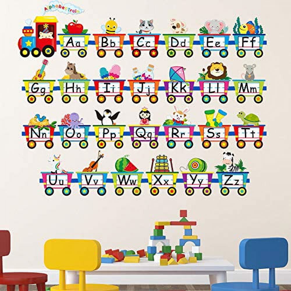 Alphabet Train Wall Decals Peel Stick Animals Alphabet Wall Sticker