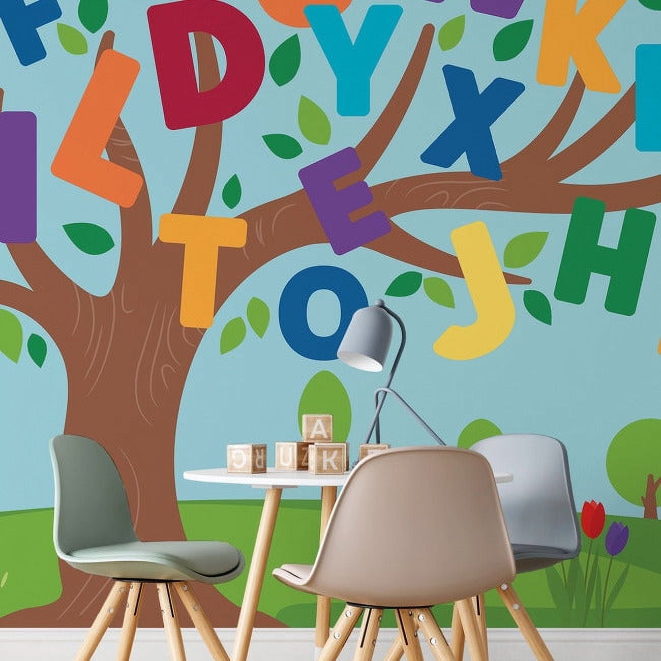 RoomMates Alphabet Tree Peel and Stick Wall Mural - Walmart.com