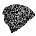 thumbnail image 1 of Alphabet Unisex Beanie, Cursive Custom Lettering, Hiking Outdoors, Charcoal Grey and White, by Ambesonne, 1 of 1
