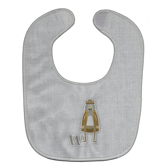 Alphabet W for Wolf Baby Bib