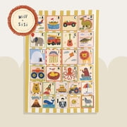 Alphabet Wall Banner, ABC Learning Decor, Unframed Paper Poster 8x10in