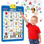 Alphabet Wall Chart,ABCs & 123s Kids Learning Toys,abc Chart for Wall,Interactive Educational alphabet poster,Boy Toys