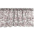 thumbnail image 1 of Alphabet Window Valance, Weathered Letters Words on the Plain Background Repetitive Pattern, Curtain Valance for Kitchen Bedroom with Rod Pocket, 54" X 18", Dark Maroon and White, by Ambesonne, 1 of 2