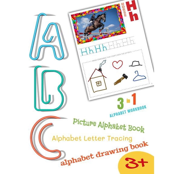 Alphabet Workbook : Letter Recognition Tracing and Drawing Large 8.5x11 28 Pages Activity Book for Toddlers and Preschoolers (Paperback)