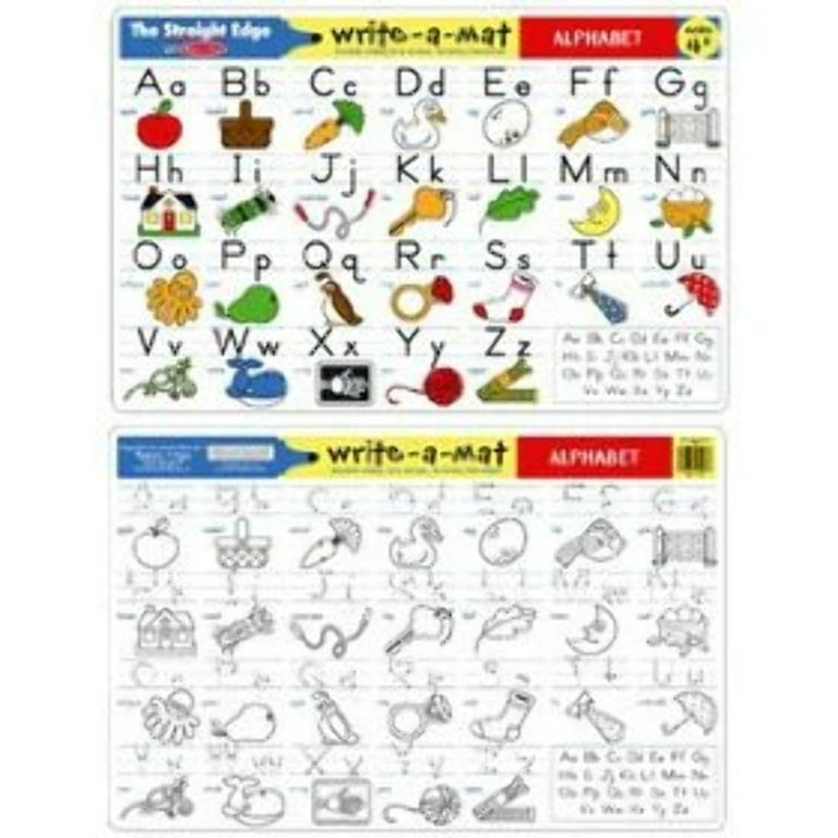 Melissa & Doug Alphabet Learning Place Mat with Wipe-Off Crayons